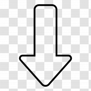 Down Arrow - Simple Arrow Down Symbol Illustration Transparent PNG