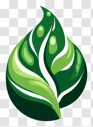 Spinach Logo - Green Leaf Symbolizing Nature And Growth Transparent PNG