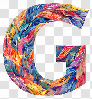 Letter G - Colorful Decorative Letter G Transparent PNG