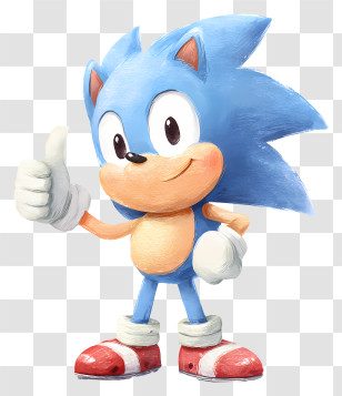 Sonic The Hedgehog - Blue Hedgehog Giving Thumbs-up Transparent PNG