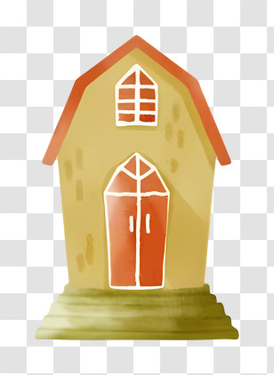 Small House - Tall House With Red Door Transparent PNG