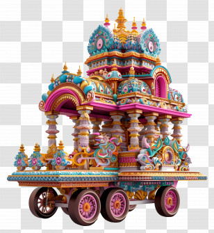 Rath Yatra - Ornate Religious Temple Chariot Illustration Transparent PNG