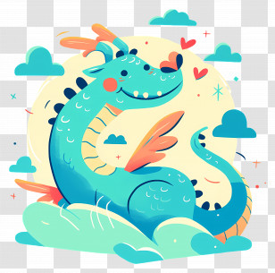 Cartoon Dragon - Cute Cartoon Dragon Transparent PNG