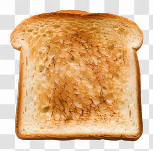 Bread Toast - Brown Toasted Bread Slice For Breakfast Transparent PNG