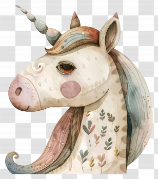 Unicorn - Colorful Unicorn Illustration Transparent PNG