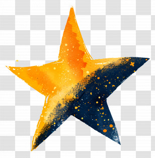 Star - Yellow And Blue Star Transparent PNG