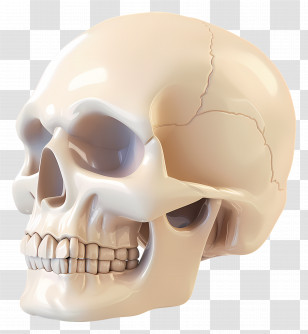 Cartoon Skull Side View - Realistic Human Skull Illustration For Anatomy Transparent PNG