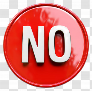 No Sign - Red No Sign Transparent PNG