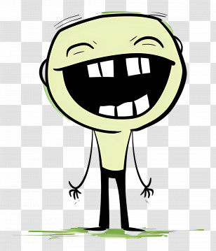 Stick Figure Laughing - Laughing Cartoon Character Transparent PNG