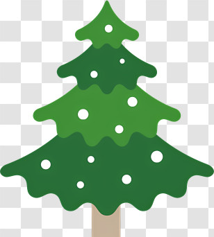 Green Christmas Tree - Green Christmas Tree With Snowflakes Transparent PNG