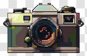 Pixel Camera - Pixel Art Vintage Camera Transparent PNG