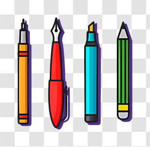 Colorful Markers - Colorful Writing Tools For Creative Work Transparent PNG