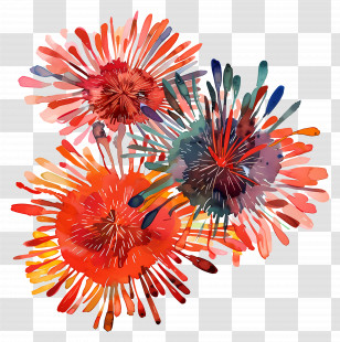 Fireworks - Colorful Fireworks Transparent PNG