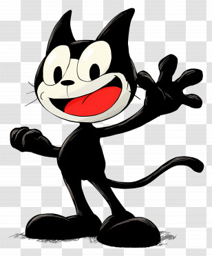 Felix The Cat - Classic Cartoon Cat Transparent PNG