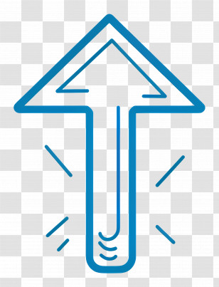 Blue Arrow Up - Blue Up Arrow Transparent PNG