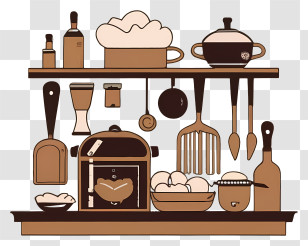 Kitchen Appliances - Cute Kitchen Utensils Illustration Transparent PNG