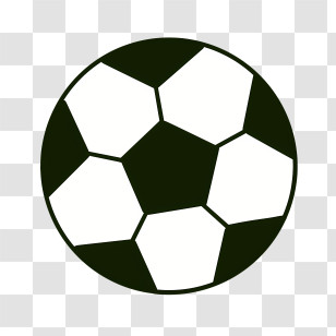 Icon - Black And White Soccer Ball Illustration Transparent PNG