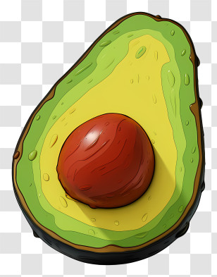 Avocado - Fresh Green Avocado With Seed Transparent PNG