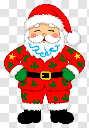 Christmas Santa Claus - Santa Claus In Festive Outfit Transparent PNG