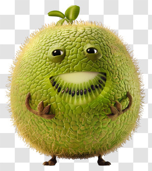 3d Cartoon Fruit - Smiling Kiwi Cartoon Transparent PNG