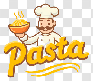 Pasta Logo - Pasta Chef Brand Logo Transparent PNG