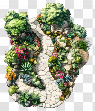 Garden Top View - Garden Path Illustration Transparent PNG