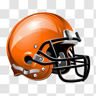 Football Helmet - Orange Football Helmet Design Transparent PNG