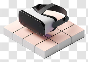 Vr Headset - Modern VR Headset On Tiles Transparent PNG