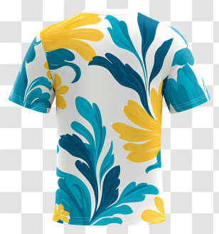 Summer Tshirt - Colorful Floral Pattern T-Shirt Transparent PNG
