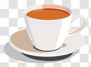 Masala Chai - Cup Of Tea On A Saucer For A Cozy Break Transparent PNG