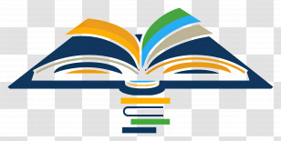 Book Logo - Open Book Illustration With Colorful Pages Transparent PNG
