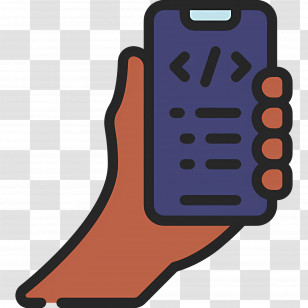 Hand Holding Smartphone - Hand Holding Smartphone Illustration Transparent PNG