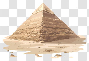 Egypt Pyramid - Sandstone Pyramid In Desert Landscape Transparent PNG