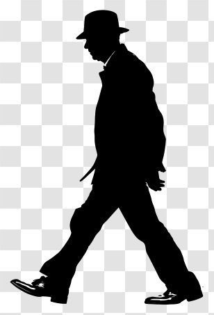 Man Walking Silhouette - Silhouette Of Walking Man Transparent PNG