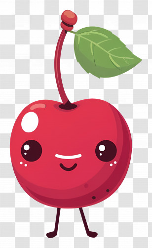 Cute Cherry - Cute Cherry Fruit Illustration Transparent PNG