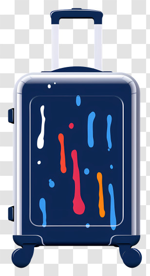Suitcase - Modern Suitcase With Abstract Design Transparent PNG