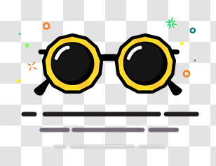 Eyeglasses - Stylish Round Sunglasses Illustration Transparent PNG