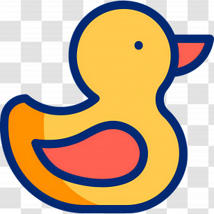 Duck - Adorable Yellow Rubber Duck Illustration Transparent PNG