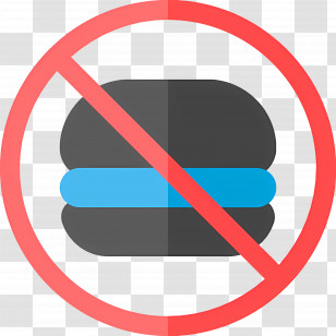 No Food - No Black Burger Sign Transparent PNG