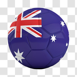 Icon - Soccer Ball With Australian Flag Transparent PNG