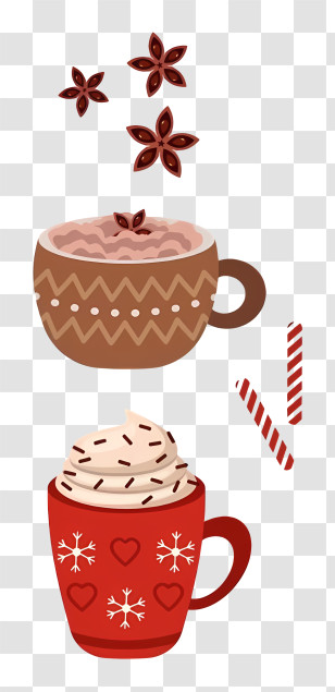 Coffee - Hot Drinks With Spices And Whipped Cream Transparent PNG