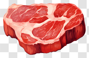 Steak - Raw Marbled Steak Meat Transparent PNG