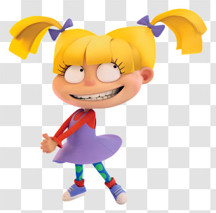 Angelica Pickles - Playful Cartoon Girl Character Illustration Transparent PNG