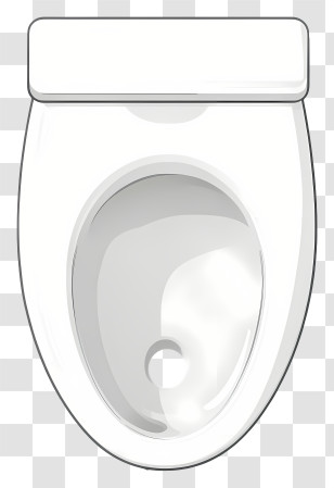 Toilet Top View - White Toilet Bowl Illustration Transparent PNG