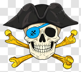 Pirate Skull And Crossbones - Pirate Skull And Crossbones Transparent PNG