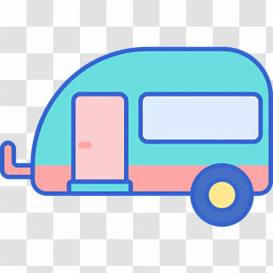 Camping Car - Colorful Caravan For Travel Transparent PNG