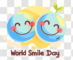 World Smile Day - Smiling Globes For World Smile Day Transparent PNG