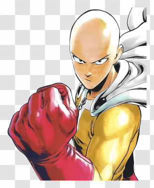 One Punch Man - Bald Hero With Red Glove Transparent PNG