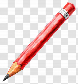 Red Pencil - Red Pencil For Drawing And Writing Transparent PNG