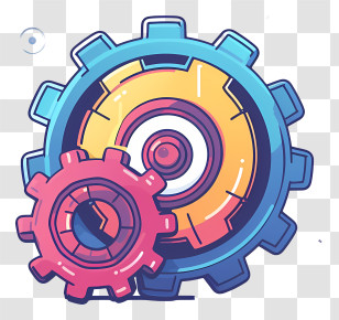 Gear - Colorful Gears For Engineering Concepts Transparent PNG
